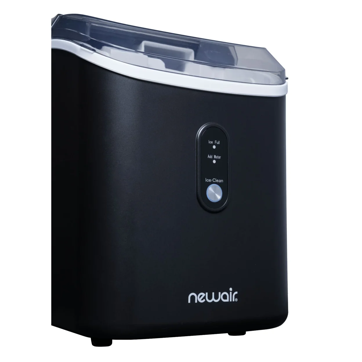 Newair 26 lbs. Countertop Nugget Ice Maker, Large Ice Viewing Window, Self-Cleaning Button and Easy-Pour Waterspout, Perfect for Cocktails, Smoothies, Soda and More